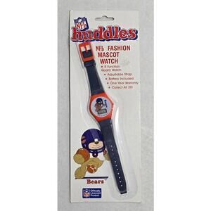 Vintage: 1983: NFL Huddles Fashion Mascot Watch: Chicago Bears: New Old Stock